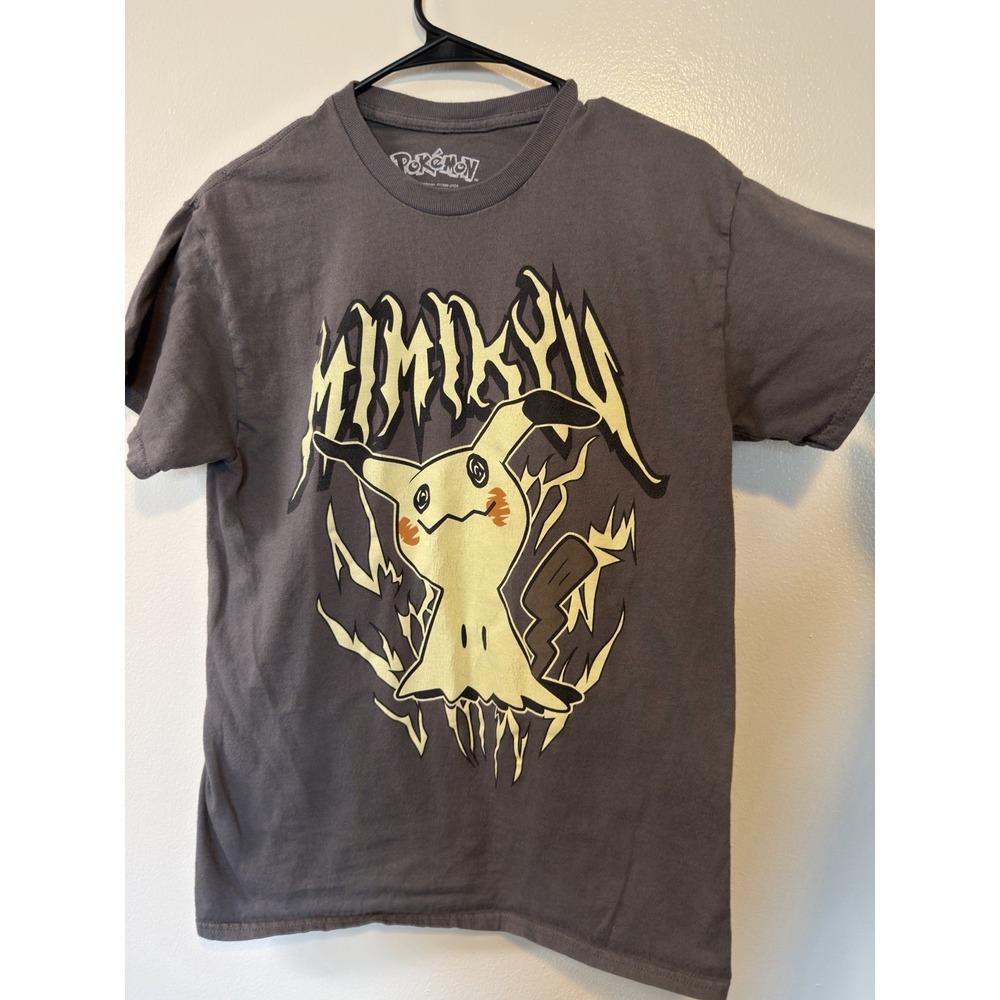 Pokemon Mimikyu Graphic T-Shirt Mens Medium Gray Hybrid Apparel Metal Style Tee - Picture 3 of 8